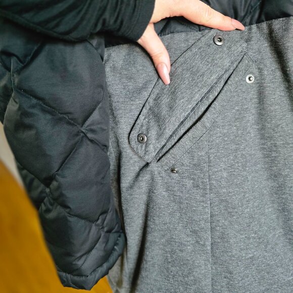 Eddie Bauer Two-Tone Hybrid Down Hooded Puffer Coat - Picture 6 of 13